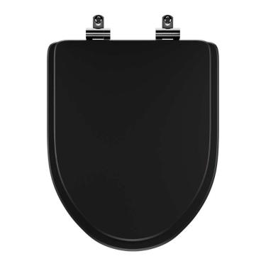 Imagem de Assento Sanitário Poliester Soft Close Gunna Preto P/eternit
