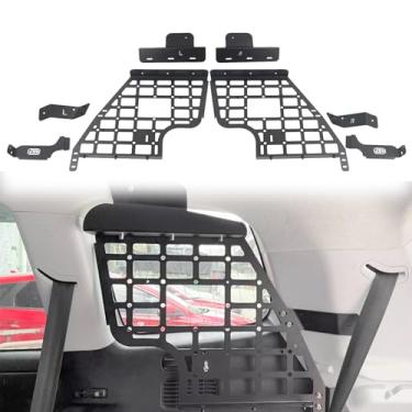 Imagem de CTH Para Toyota Highlander 2009-2013 Suporte de armazenamento de janela lateral para porta-malas traseiro modificação, painel Molle, organizadores de porta-malas, suporte de pendurar para bagagem