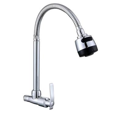 Imagem de Torneira Cozinha Gourmet VMSTARK Flexível Luxo Parede 1/4 De Volta Metal