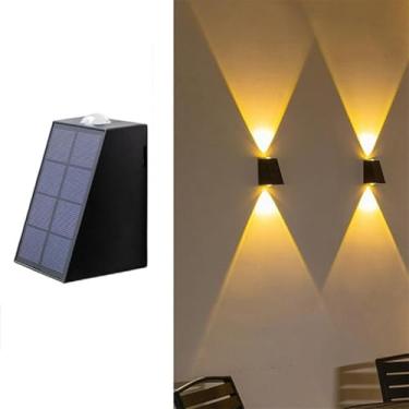 Imagem de Luzes Solares LED para Cima e Baixo Lâmpada de Parede Solar Estilo Nórdico Moderno Decoração Casa Jardim Varanda