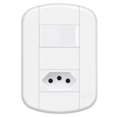 Imagem de Interruptor Simples Com Tomada 20a Fame - 3925 Blanc