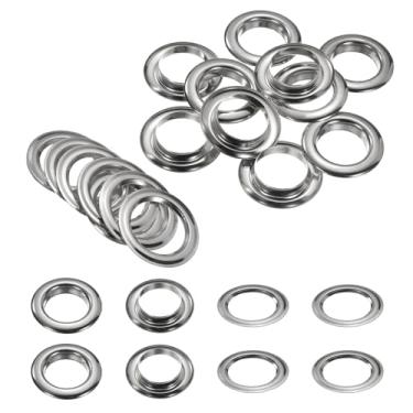 Imagem de Generic Conjunto de 10 ilhoses de ilhós de 25 mm 2,5 cm kit de ilhós de latão com arruelas para tecido cortinas lonas cinto de couro bolsa de sapatos DIY, prata