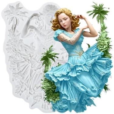 Imagem de MYPRACS Goddess Fondant Moldes de silicone para decoração de bolos de açúcar, topo de cupcake, pasta de goma de chocolate, argila de polímero