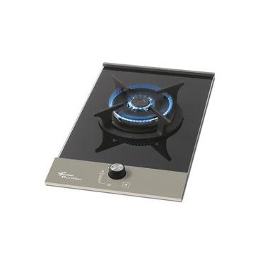 Imagem de Cooktop a Gás Fischer 1 Boca Tripla Chama Mesa Vidro Platinium – Bivolt Bivolt