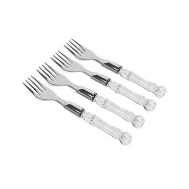 Imagem de Conjunto de Garfos para Sobremesa Haus Concept Tasty em Inox e Poliestireno – 4 Peças
