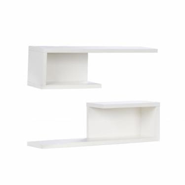 Imagem de Prateleira MDF Personalizada 50x15x25 Suporte Invisivel Com Kit Montagem Para Decoraçoes (Branco)