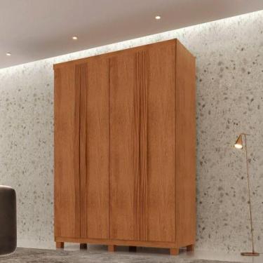 Imagem de Guarda Roupa Solteiro Dunas 4 Portas E 2 Gavetas Mdf Moderna Naturalle