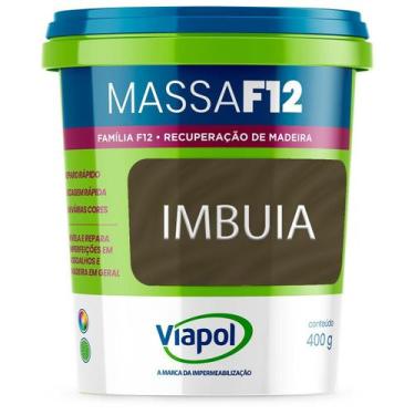 Imagem de Massa Calafetar Correção Madeira Viapol F12 400G Imbuia, IMBUIA