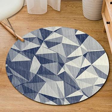 Imagem de Tapete redondo, círculo, macio, antiderrapante, lavável, tapetes para sala de estar, tapetes coloridos para banheiro, entrada, quarto, berçário, E, diâmetro 160 cm