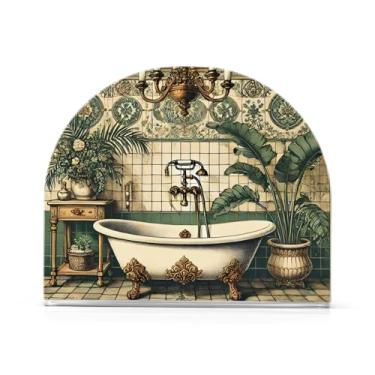 Imagem de Porta-guardanapos bege vintage para banheiro, suporte de guardanapo com peso, 1 pacote, porta-guardanapos para convidados