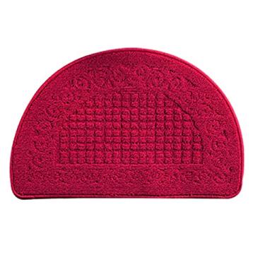 Imagem de GLOGLOW Uso Diário Em Fibra de Poliéster para Banheiro, Semicírculo Antiderrapante, Forte Absorção de Umidade, Capacho Meio Redondo para Entrada Interna e Externa, Nan (48 * 78CM)