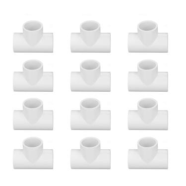 Imagem de Generic Acessórios para Tubos Em T de PVC Adaptador Resistente à Corrosão Durável para Abastecimento de água Melhoria Residencial para Sistemas de Distribuição de Pressão de água Fria Branco 12 (32mm)