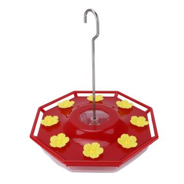 Imagem de Zerodis Alimentadores de Beija-flor Com Marcações de Medição de Fundo Transparentes à Prova de Vazamentos Capacidade de 16 Onças 8 Portas de Alimentação de Flores para Quintal de Jardim 8,3 X,3 X