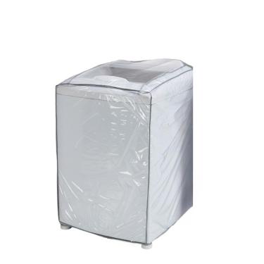 Imagem de Capa Máquina De Lavar Roupas Pvc Transparente Diversos Tamanhos P/M/G Contra Poeira Sol e Umidade (M)