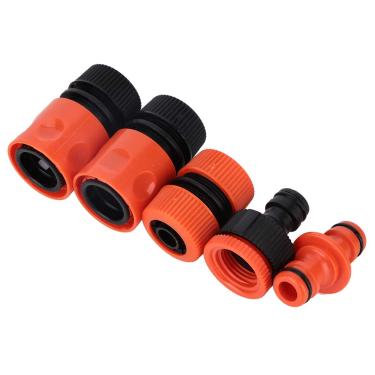 Imagem de GLOGLOW Acessórios Automáticos para Equipamentos de Rega de Gramado 5pcs Conector de Tubo de água G1/2, Mangueira Resistente e ABS, Junta à Prova de Vazamentos para PVC, Suprimentos de Jardinagem