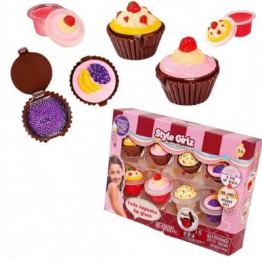 Imagem de Kit com 8 Cupcake Gloss Infantil Girls – Hidratante Labial Brilhante, Cores e Aromas Sortidos | Batom Infantil Divertido e Seguro em Formato de Cupcake para Meninas – Brilho, Diversão e Cuidado com os Lábios!