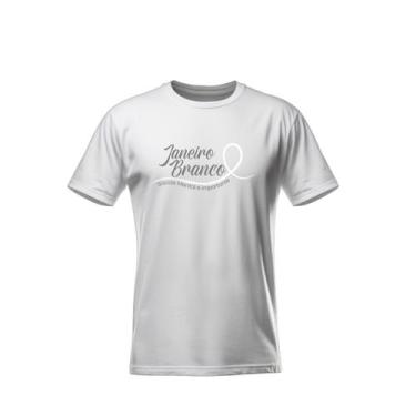 Imagem de Camiseta Campanha Janeiro Branco 100% Algodão Premium - Sete Sete, Bra