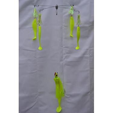 Imagem de Blue Water Candy Striperbrella Guarda-chuva Rig com paraquedas, 113 g, verde-limão