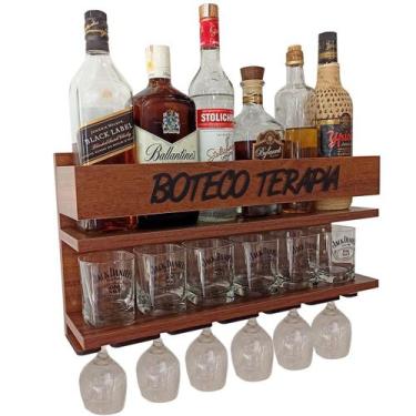 Imagem de Barzinho De Parede Suporte Bebidas Copos Boteco Terapia IM - Co2Beer