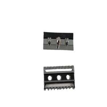 Imagem de 1PC Lâmina de Substituição Tradicional Barbear Chrome com Borda Decorada e Pente Aberto para Homens Barbeiros Uso Doméstico Ferramentas