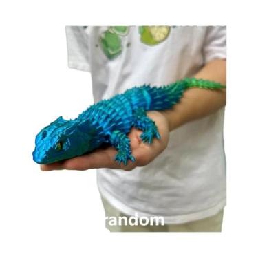 Imagem de Estátua De Lagarto Colorida Impressa Em 3D, Figurinha De Animal Flexív