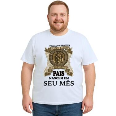 Imagem de Camiseta Melhores Pais Nascem Em Personalizada - Use P4, Branco, Plus 