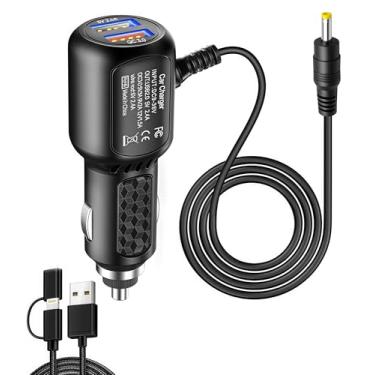 Imagem de Carregador de carro DC 12V para leitor de DVD portátil, cabo de alimentação adaptador de isqueiro de carro de substituição para Sylvania/DBPOWER/UEME/HDJUNTUNKOR/DRJ, cabo de carregamento de energia