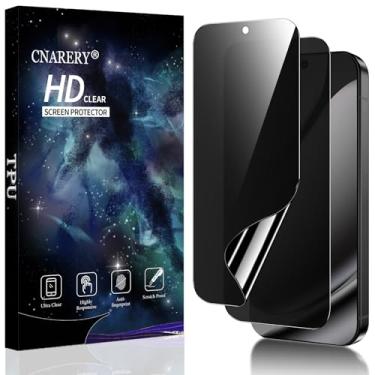 Imagem de Cnarery Pacote com 2 protetores de tela de privacidade para Google Pixel 10 Pro XL [sem vidro], protetor de tela de TPU flexível antiespião, suporta cobertura total de impressão digital