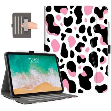 Imagem de Lokigo Capa para iPad (A16) 11ª geração 2025 de 11 polegadas, capa para iPad 10ª geração 2022 10,9 polegadas 2022, capa protetora para várias visualizações com suporte para lápis, preto e rosa