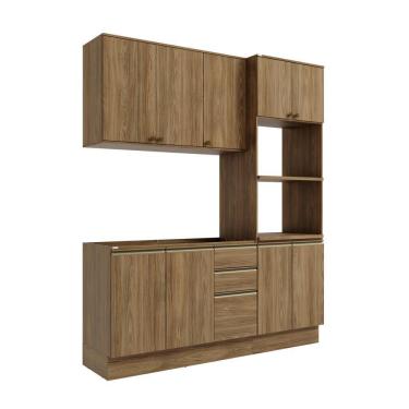 Imagem de Cozinha Compacta Celeste Kappesberg 100% Mdf Nogueira 190cm