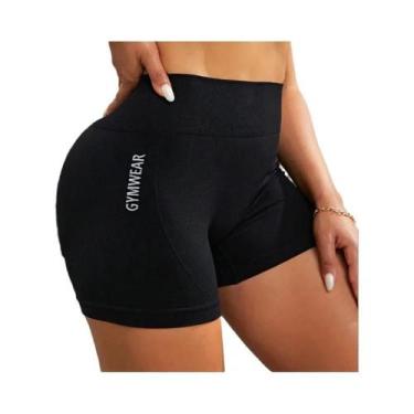 Imagem de Shorts femininos de treino de cintura alta, calças curtas de ioga - NO