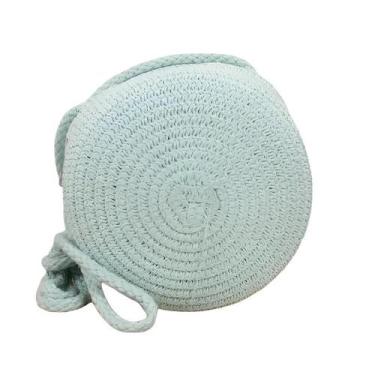 Imagem de Bolsa Feminina Pequena de Palha Redonda Moda Verão - Straw, Verde