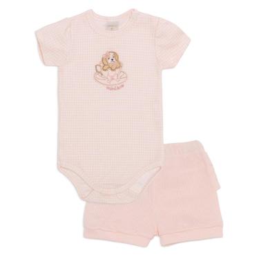 Imagem de Conjunto Bebê Menina Body Bordado Cachorro/Short Mini & Co-Feminino