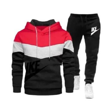 Imagem de Conjunto De Moletom Com Capuz E Calças Para Homens, Casual, Fitness, C