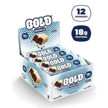Imagem de Barra de Proteína Crunch -12 Unidades 60g Cookies e Cream - Bold-Masculino