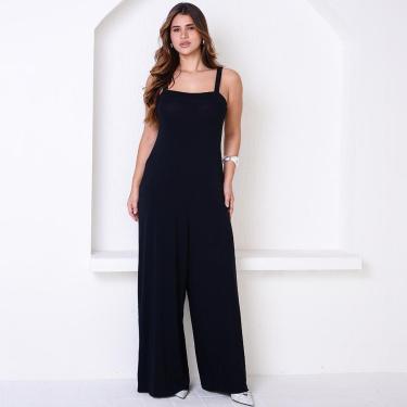 Imagem de Macacão Pantalona Alça Fina BBonnie Noa Preto-Feminino