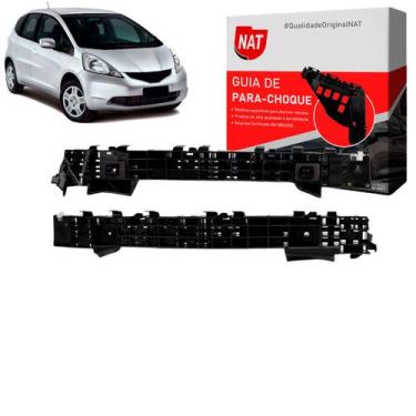 Imagem de Suporte Guia Parachoque Fit 2009 Até 2014 Traseiro - Nat, Lado Esquerd