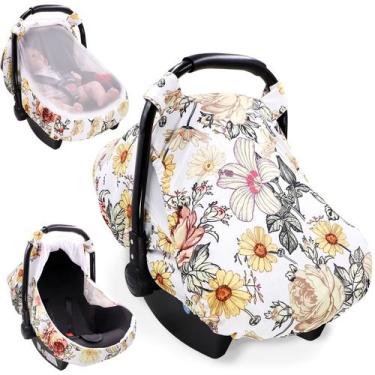 Imagem de Capa de assento de carro de bebê HNHUAMING Floral para menina com jane