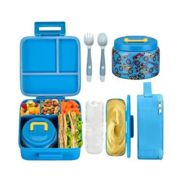 Imagem de Lancheira Bento Infantil Com Pote Térmico, Bolsa De Almoço À Prova De 