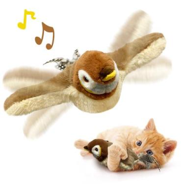 Imagem de Brinquedo para gatos KreizyGo Flapping Wings Sparrow com erva-dos-gato