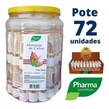 Imagem de Protetor Labial Manteiga Cacau Pharma Pote C/ 72 Peças