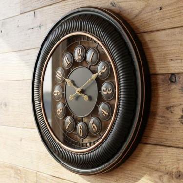 Imagem de Relógio De Parede Decorativo Elegante Vazado Vintage De 50cm - Genéric