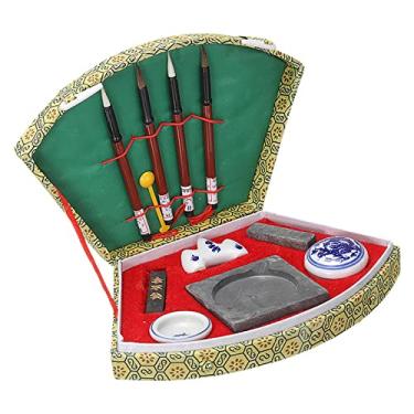 Imagem de Conjunto de pincéis de desenho de escrita de caligrafia chinesa oriental conjunto de caligrafia em bastão para, crianças, adultos