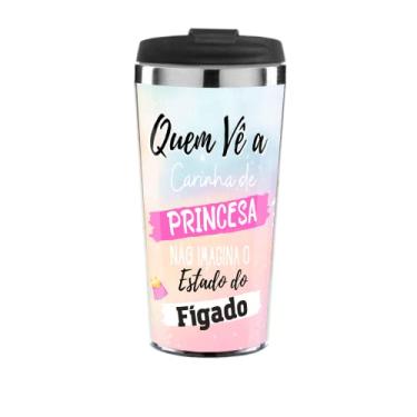 Imagem de Copo Térmico Cerveja Carinha de Princesa Brilho