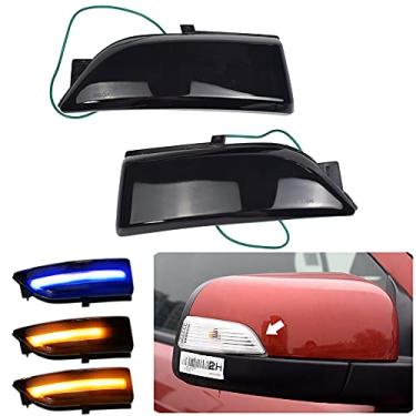 Imagem de Luz de seta dinâmica LED indicador de espelho lateral Pisca-pisca para Ford Everest 2015-2019 Ranger T6 Raptor Wildtrak (amarelo-azul)