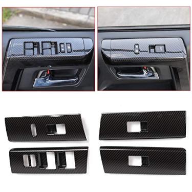 Imagem de Voodonala para 4runner Window Lift Switch Decoração Trim fit Toyota 4runner SUV 2010-2019 não serve para Direita Drive (fibra de carbono grão)