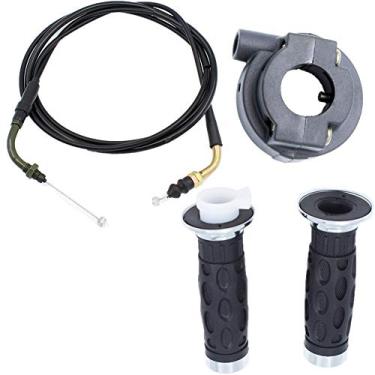 Imagem de YOFMOO 7/8" 22 mm Guiador Twist Throttle Accelerator Handle Bar Grip Cable para GY6 Pit Dirt Pocket Bike Scooter ATV Quad Buggy Moped 50cc-90cc 110cc 125cc 150cc 139QMB 1P39QMB 152QMI 157QMJ