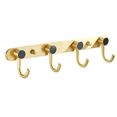 Imagem de KIZQYN Ganchos de casaco cabide montado na parede, gancho de parede de metal, gancho de cabide de parede criativo, gancho de parede para entrada, quarto, cabide de cozinha montado na parede (cor: l)