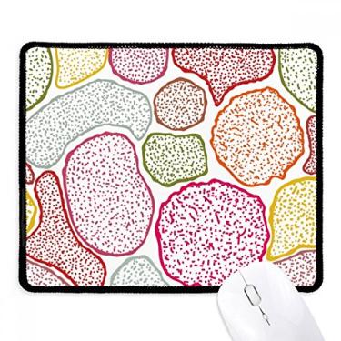 Imagem de Mousepad biológico com estrutura de células de microscópio colorido, borda costurada, tapete de borracha para jogos