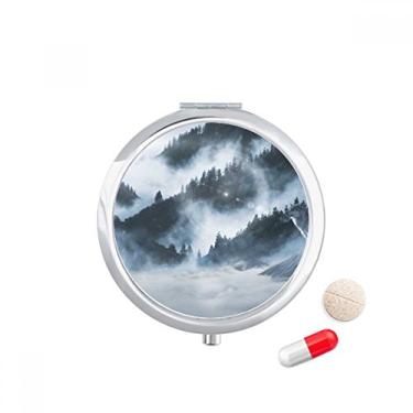 Imagem de Bolsa de pílula florestal Fog Nature Scenery Science Pocket Medicine Storage Box Dispenser Recipiente